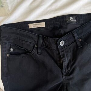 AG Adriano Goldschmied Black Cropped Jeans